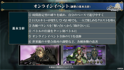 画像ギャラリー No.003のサムネイル画像 / 「シン・クロニクル」開発レターLIVE 第3回まとめ。レイドイベントの改修状況や,非同期型の協力プレイ,オンラインMTGも発表