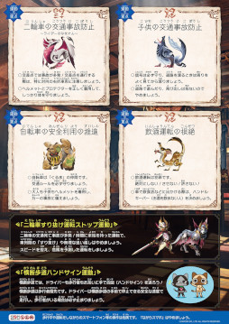 画像ギャラリー No.002のサムネイル画像 / 「モンスターハンター」シリーズ,大阪府の交通安全運動の啓発デザインに採用