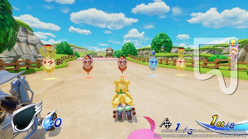 画像ギャラリー No.002のサムネイル画像 / 「チョコボGP」プレイレポート。最大64人でのサバイバルトーナメントは,魔石やアビリティが入り乱れる白熱のレースが楽しめる