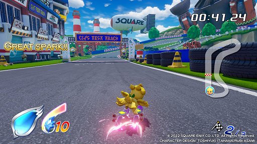 画像ギャラリー No.024のサムネイル画像 / 「チョコボGP」プレイレポート。最大64人でのサバイバルトーナメントは,魔石やアビリティが入り乱れる白熱のレースが楽しめる