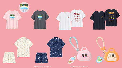 画像ギャラリー No.001のサムネイル画像 / 「星のカービィ」，GUとのコラボ商品を5月1日に発売。テーマは「プププリゾート」