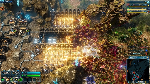 画像ギャラリー No.030のサムネイル画像 / PS5版「The Riftbreaker」プレイレポート。メカアクション,惑星探索,基地建設,タワーディフェンスを融合し,“おいしいとこ取り”したRTS