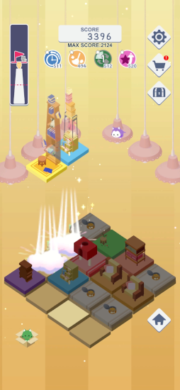 画像ギャラリー No.002のサムネイル画像 / パズルゲームアプリ「迷い猫の冒険 -Stray Cat Towers-」が配信開始