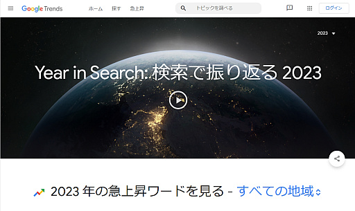 ꡼ No.002 | Google2023ǯθ󥭥󥰤ȯɽܤΥӥǥ५ƥǡ֥ۥġס֥ƥפޤ1̤ȤʤäΤϡġ