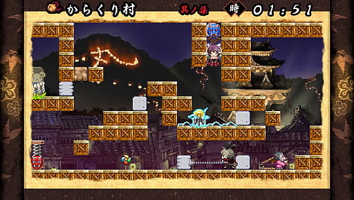 画像ギャラリー No.004のサムネイル画像 / PC(Steam)版「疾風のうさぎ丸 〜ふたつの冒険譚〜」,本日配信開始。モノノケに捕らわれた村人たちを救出していくアクションパズル