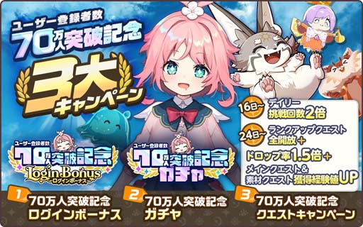 ���������꡼ No.002�Υ���ͥ������ / ��ŷ���ѥ�ɥ����ס��桼������Ͽ�Կ�70�������ˤ�ǰ�������祭���ڡ��󤬳�����