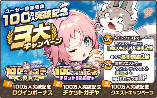 ���������꡼ No.002�Υ���ͥ������ / ��ŷ���ѥ�ɥ����ס��桼������Ͽ�Կ�100�������ˤ�ǰ����3�祤�٥�Ȥ���������