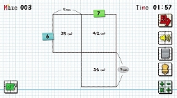 画像ギャラリー No.002のサムネイル画像 / 「ひらめきパズル! 面積迷路」が2021年12月16日に配信。記念セールを2022年1月4日まで実施