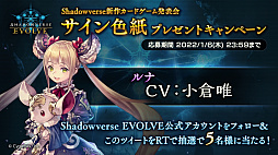 ���������꡼ No.017�Υ���ͥ������ / Shadowverse������ɥ�����ȯɽ���ݡ��ȡ�����ꥢ�륫���ɥ������Shadowverse EVOLVE�פΥ��������Ƥ亣���Ÿ�������餫��