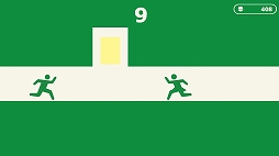 画像ギャラリー No.002のサムネイル画像 / DLソフト「ExitMan Deluxe」が発売決定。落下する天井を避けてひたすら出口に駆け込むアクションゲーム