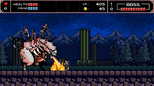 画像ギャラリー No.005のサムネイル画像 / PS4/Switch「Infernax」日本語版が2022年上半期に配信。悪魔や野獣が蔓延る故国を救うために奮闘する,ドット絵で描かれるアクションADV