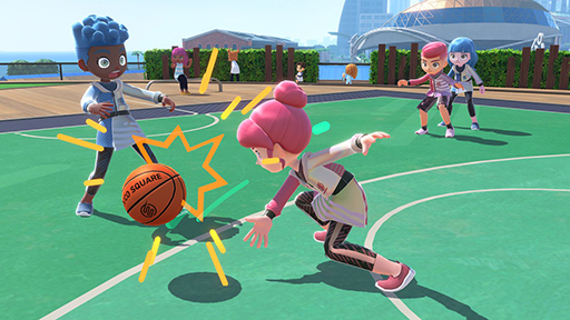 画像ギャラリー No.003のサムネイル画像 / 「Nintendo Switch Sports」新種目「バスケットボール」を追加。「スリーポイントシュート対決」モードも実装