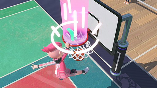 画像ギャラリー No.004のサムネイル画像 / 「Nintendo Switch Sports」新種目「バスケットボール」を追加。「スリーポイントシュート対決」モードも実装