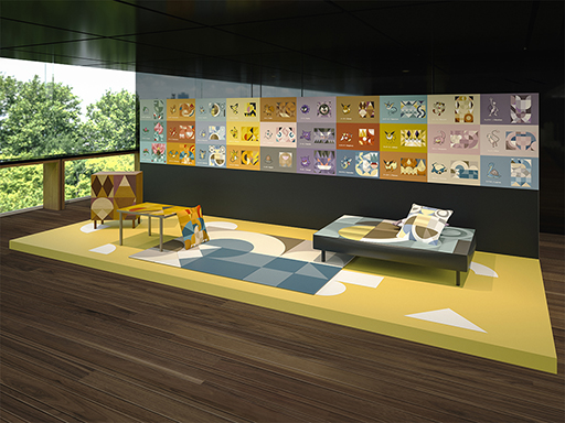 画像ギャラリー No.005のサムネイル画像 / ポケモンがモザイク柄にデザインされたインテリア雑貨コレクション「Pokémon Mosaic」が本日発売。カントー地方のポケモンが抽象的なデザインに