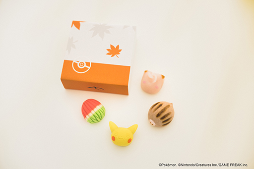 画像ギャラリー No.003のサムネイル画像 / 「ポケモン京菓子」11月4日,11月28日に販売。ピカチュウやピッピ,ウリムー,ホウオウなどの,秋の風情ある和菓子