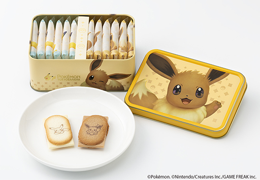 ポケモン東京ばな奈 はみ出しチョコのクッキーサンド」にイーブイの