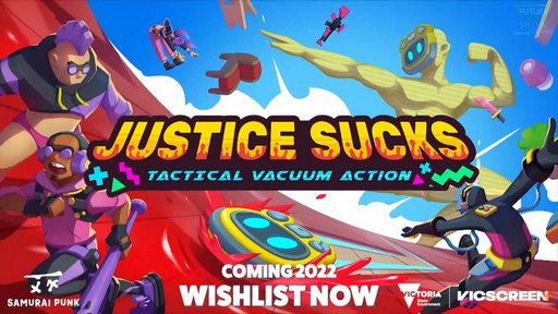 画像集#004のサムネイル/「Justice Sucks」のゲームプレイ映像公開。意志を持つロボット掃除機を操作して敵を撃退するアクションゲーム