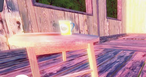 画像ギャラリー No.002のサムネイル画像 / 「ハトバース」,家の中に机とコーヒーカップが追加。「珈琲と鳩時計の店ロンドベル」とのコラボ企画もスタート