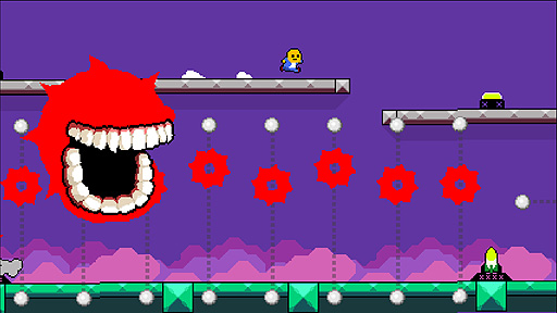 画像ギャラリー No.010のサムネイル画像 / 「Smilemo」最新ゲームプレイ映像公開。どこまでも跳ね飛ばされるワナのコンボも特徴の横スクロールアクション