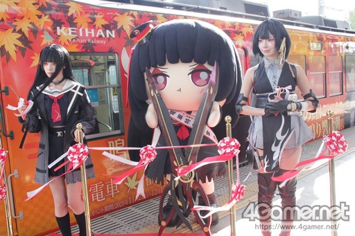 鳴潮」と京阪電車のコラボによるラッピング電車が運行。特別車掌に就任