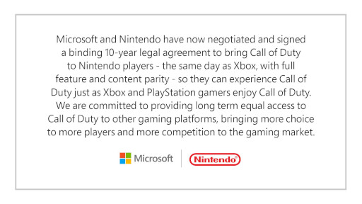 画像集 No.001のサムネイル画像 / Microsoft，「Call of Duty」を任天堂のプレイヤーに届けるため，法的拘束力のある10年間の契約を締結。Xboxと同じ日に同じコンテンツで