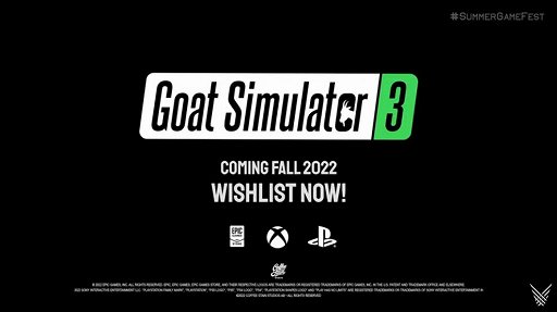 画像集#001のサムネイル/あのヤギゲーに新作が登場。「Goat Simulator 3」が2022年秋発売決定，最大4人のマルチプレイ対応予定