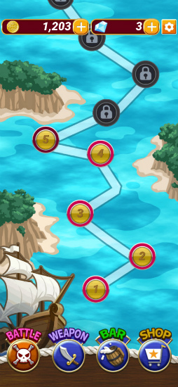 画像ギャラリー No.006のサムネイル画像 / 海賊船の砲弾を打ち返すアクションゲーム「バトル・オブ・ザ・パイレーツ」,配信開始