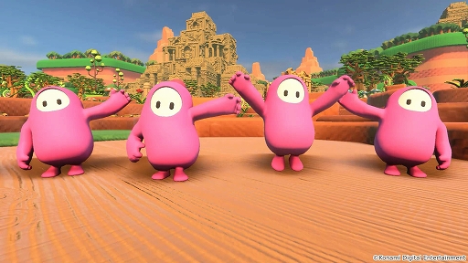 画像ギャラリー No.003のサムネイル画像 / 「スーパーボンバーマン R 2」で「Fall Guys」とのコラボ決定。2マス先にジャンプできるビーンボンバーが参戦