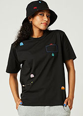 画像ギャラリー No.003のサムネイル画像 / グラニフとバンナムがコラボ。「パックマン」「太鼓の達人」「塊魂」のTシャツや帽子など新作アイテムを6月18日にリリース