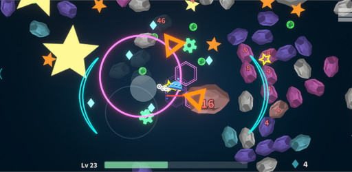 画像ギャラリー No.001のサムネイル画像 / 「無限-Infinite Miner」,iOS向けに配信開始。宇宙船で小惑星を破壊するハクスラ系ゲーム