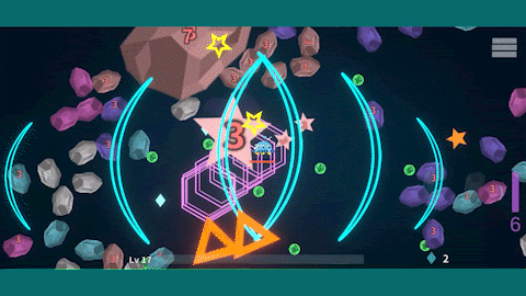 画像ギャラリー No.003のサムネイル画像 / 「無限-Infinite Miner」,iOS向けに配信開始。宇宙船で小惑星を破壊するハクスラ系ゲーム