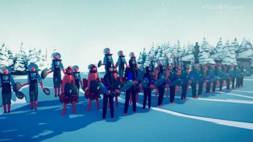 画像ギャラリー No.002のサムネイル画像 / スマホ版「Totally Accurate Battle Simulator」最新PVが公開に。原始人や農民,神たちを配置して戦わせるシミュレータゲーム