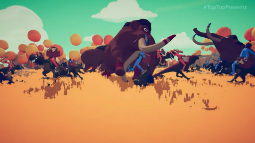 画像ギャラリー No.003のサムネイル画像 / スマホ版「Totally Accurate Battle Simulator」最新PVが公開に。原始人や農民,神たちを配置して戦わせるシミュレータゲーム