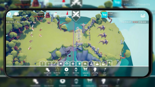 画像ギャラリー No.004のサムネイル画像 / スマホ版「Totally Accurate Battle Simulator」最新PVが公開に。原始人や農民,神たちを配置して戦わせるシミュレータゲーム