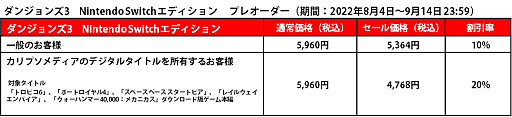 画像集#004のサムネイル/「ダンジョンズ 3 Nintendo Switch エディション」，9月15日のリリース決定。大規模セール“カリプソメディア夏祭り2022”もスタート