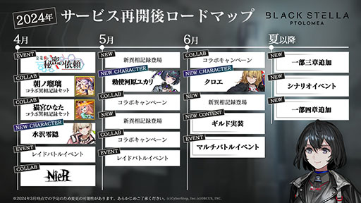 画像ギャラリー No.002のサムネイル画像 / 「BLACK STELLA PTOLOMEA」,本日15:00にサービスを再開。事前登録報酬の再配布や長期メンテナンスのお詫びアイテム配布などを実施