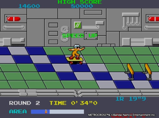 画像ギャラリー No.002のサムネイル画像 / PS4/Switch「アーケードアーカイブス メトロクロス」8月18日に配信開始。障害物を回避して時間内にゴールを目指す名作アクション