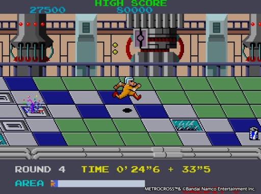 画像ギャラリー No.003のサムネイル画像 / PS4/Switch「アーケードアーカイブス メトロクロス」8月18日に配信開始。障害物を回避して時間内にゴールを目指す名作アクション