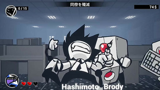 画像ギャラリー No.004のサムネイル画像 / サラリーマンの主人公が同僚たちと拳で語り合うローグライト2Dアクション「速攻退職」,本日Steamで発売