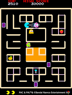 画像ギャラリー No.001のサムネイル画像 / PS4/Switch「アーケードアーカイブス パック&パル」,9月1日に配信。カードをめくってフルーツやSPターゲットを食べていくACTゲーム