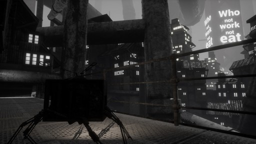 画像ギャラリー No.006のサムネイル画像 / 新作インディーズゲーム「TVhead」のSteamページ公開。ディストピアの都市を舞台にテレビが冒険するステルスアドベンチャー