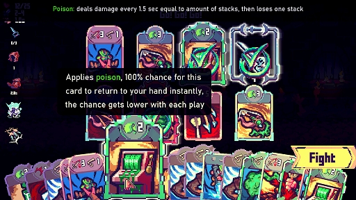 画像ギャラリー No.006のサムネイル画像 / 「RUNGORE」のデモ版が日本語対応で配信開始。デッキビルドの要素を加えたローグライトアクション