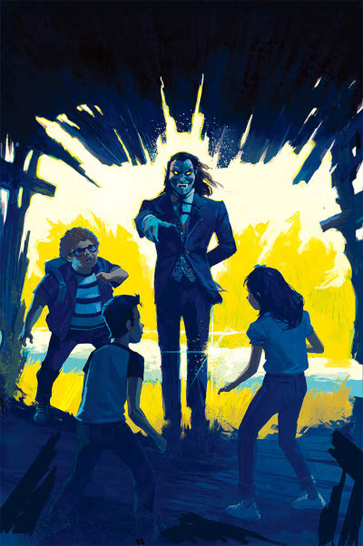 画像ギャラリー No.008のサムネイル画像 / パルプフィクションとピクセルアートを掛け合わせたADV「ヴァーニーレイク」本日発売。ヴァンパイアと出会った少年たちの事件を解き明かす物語