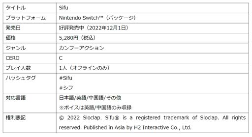画像ギャラリー No.020のサムネイル画像 / Switch向けパッケージ版「Sifu」,本日リリース。プレイ映像を収録したローンチトレーラーも公開