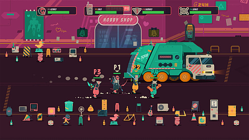画像ギャラリー No.003のサムネイル画像 / ロボットチームを率いて日本中のゴミを回収する「PixelJunk Scrappers Deluxe」を本日リリース。アートディレクターが本作について語る動画を公開