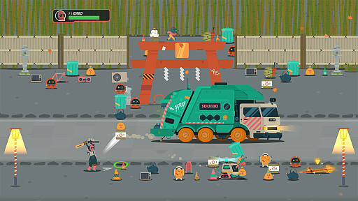 画像ギャラリー No.006のサムネイル画像 / ロボットチームを率いて日本中のゴミを回収する「PixelJunk Scrappers Deluxe」を本日リリース。アートディレクターが本作について語る動画を公開