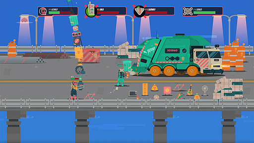 画像ギャラリー No.007のサムネイル画像 / ロボットチームを率いて日本中のゴミを回収する「PixelJunk Scrappers Deluxe」を本日リリース。アートディレクターが本作について語る動画を公開
