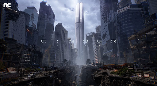 ���������꡼ No.001�Υ���ͥ������ / NCSOFT��PC�������ѥ����ൡ���������CINDER CITY�פ�����ȯɽ�����Ѥ���̤���Իԥ����������Ȥ���MMO�����ƥ����륷�塼����