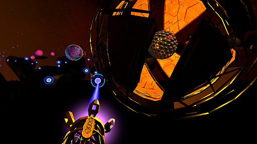 画像ギャラリー No.004のサムネイル画像 / 宇宙空間に漂う光をつかんで加速させ,最速でゴールを目指す。一人称視点のVRアクションゲーム「STRAYLIGHT」正式リリース