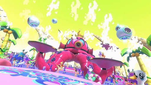 画像ギャラリー No.014のサムネイル画像 / 「サンバDEアミーゴ:パーティーセントラル」,マラカス(Joy-Con)を振るほかに,連打やスライド,動きをまねするポーズマークが登場